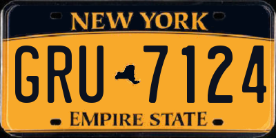 NY license plate GRU7124