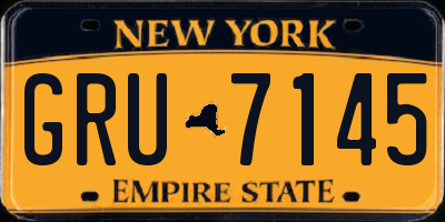 NY license plate GRU7145
