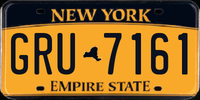 NY license plate GRU7161