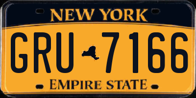 NY license plate GRU7166