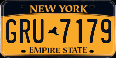 NY license plate GRU7179
