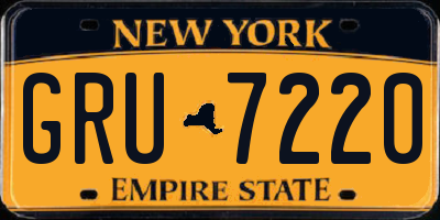 NY license plate GRU7220