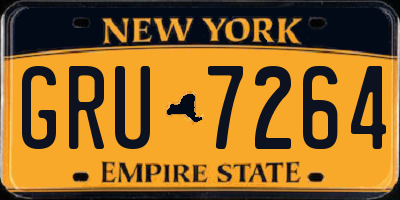 NY license plate GRU7264