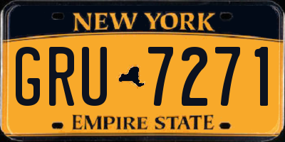 NY license plate GRU7271
