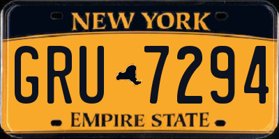 NY license plate GRU7294