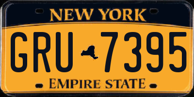 NY license plate GRU7395