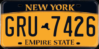NY license plate GRU7426