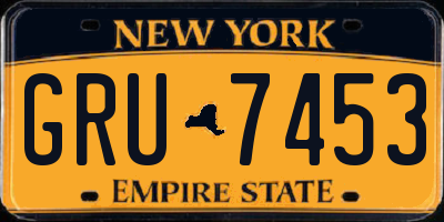NY license plate GRU7453
