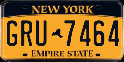 NY license plate GRU7464