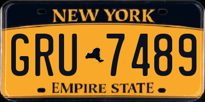 NY license plate GRU7489