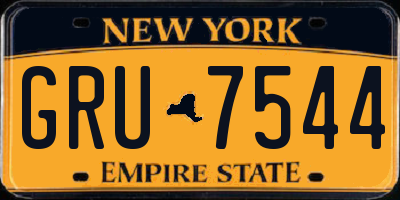 NY license plate GRU7544