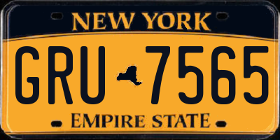 NY license plate GRU7565