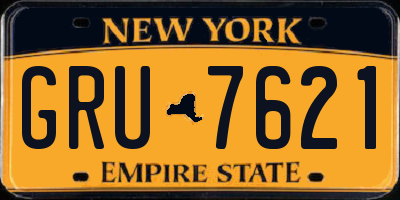 NY license plate GRU7621