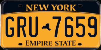 NY license plate GRU7659