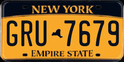 NY license plate GRU7679