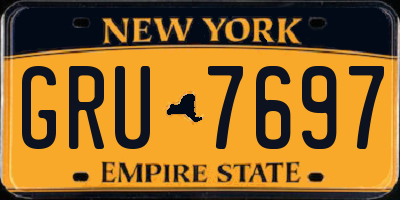 NY license plate GRU7697
