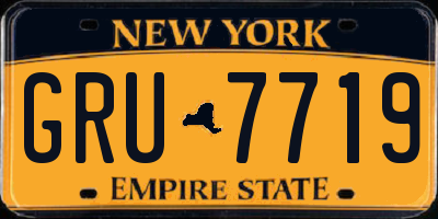 NY license plate GRU7719