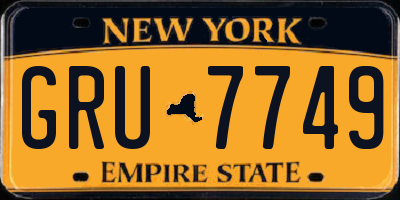 NY license plate GRU7749
