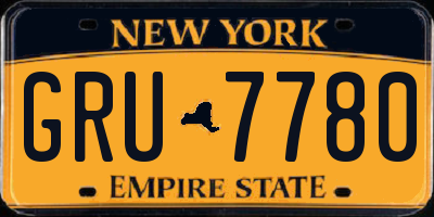 NY license plate GRU7780
