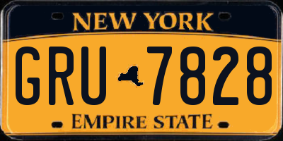 NY license plate GRU7828