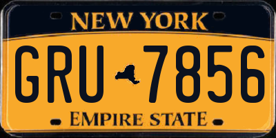 NY license plate GRU7856
