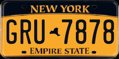 NY license plate GRU7878