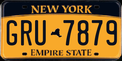 NY license plate GRU7879