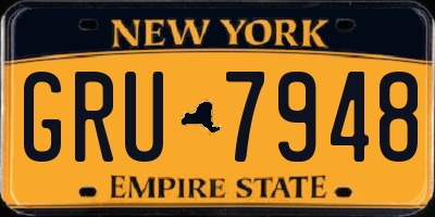 NY license plate GRU7948