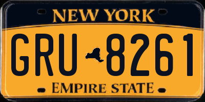 NY license plate GRU8261