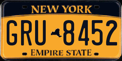 NY license plate GRU8452