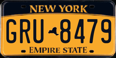 NY license plate GRU8479