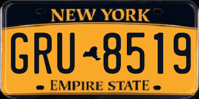 NY license plate GRU8519