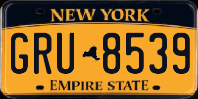 NY license plate GRU8539