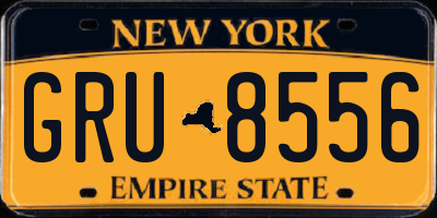 NY license plate GRU8556