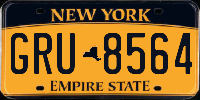 NY license plate GRU8564