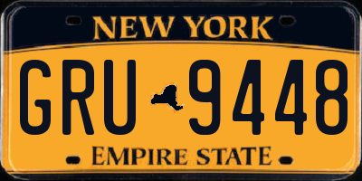 NY license plate GRU9448