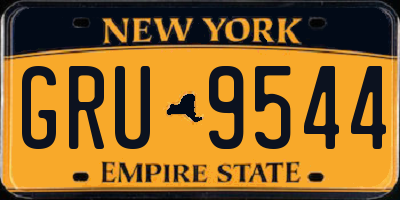 NY license plate GRU9544