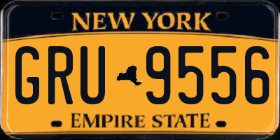 NY license plate GRU9556