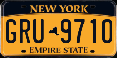 NY license plate GRU9710