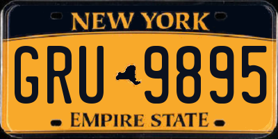 NY license plate GRU9895