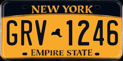 NY license plate GRV1246