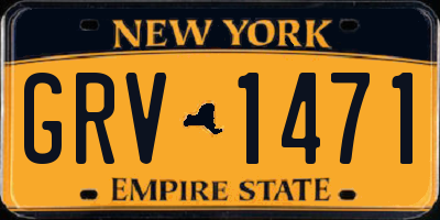 NY license plate GRV1471