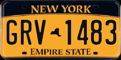 NY license plate GRV1483
