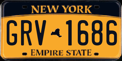 NY license plate GRV1686