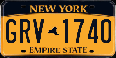 NY license plate GRV1740