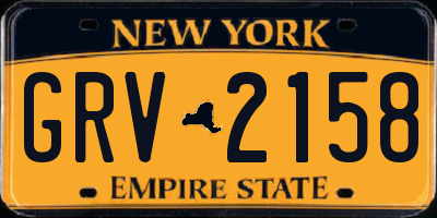 NY license plate GRV2158
