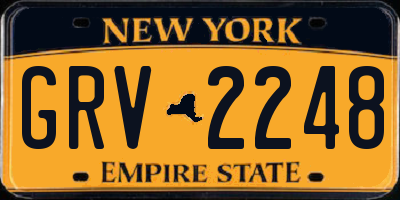NY license plate GRV2248
