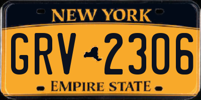 NY license plate GRV2306