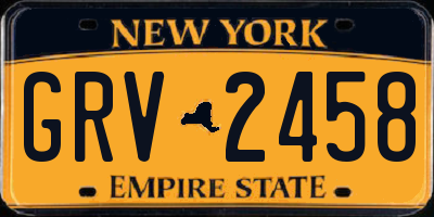 NY license plate GRV2458