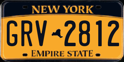 NY license plate GRV2812